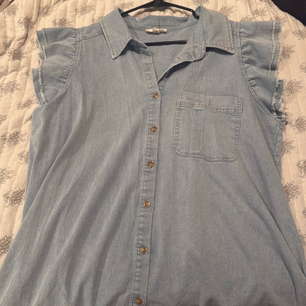 Denim entro mini dress perfect